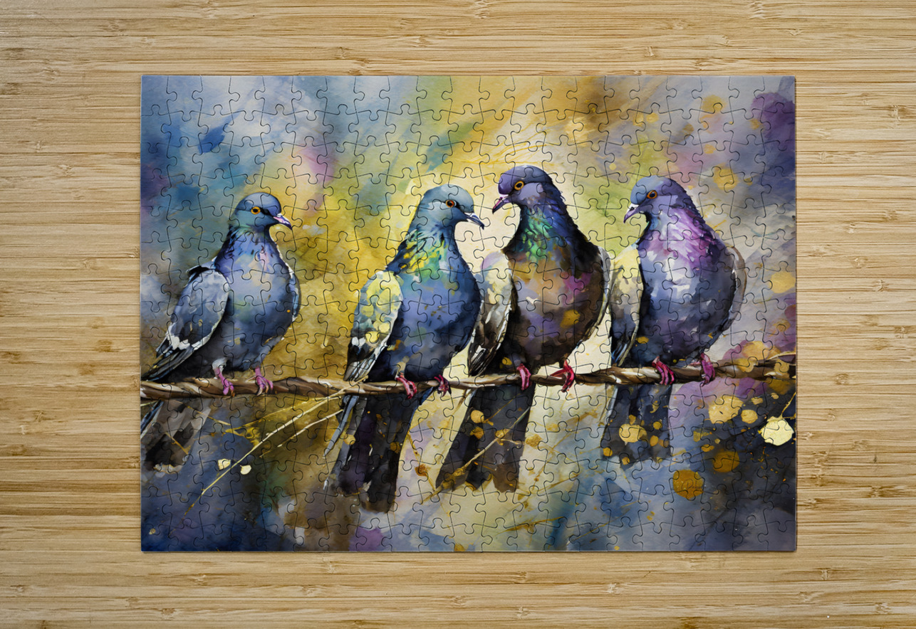 Pigeon Party Pabodie Art Puzzle printing