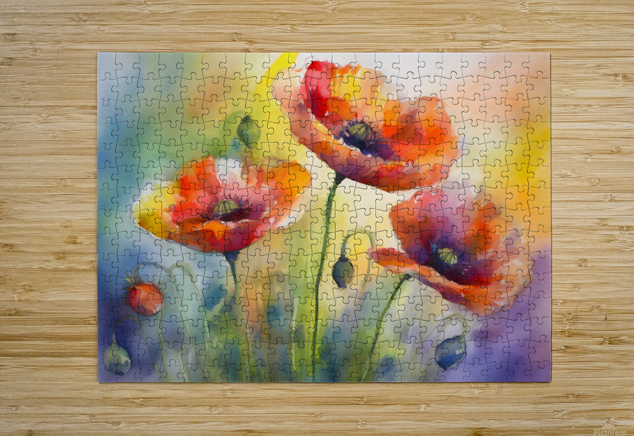 Dancing Poppies Pabodie Art Puzzle printing
