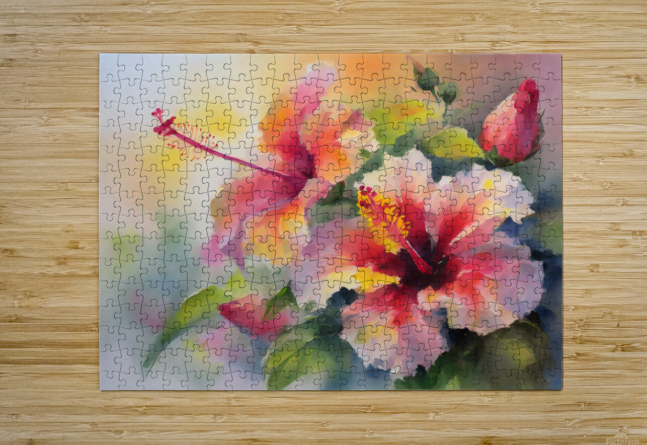 Just For Today Hibiscus Pabodie Art Puzzle printing