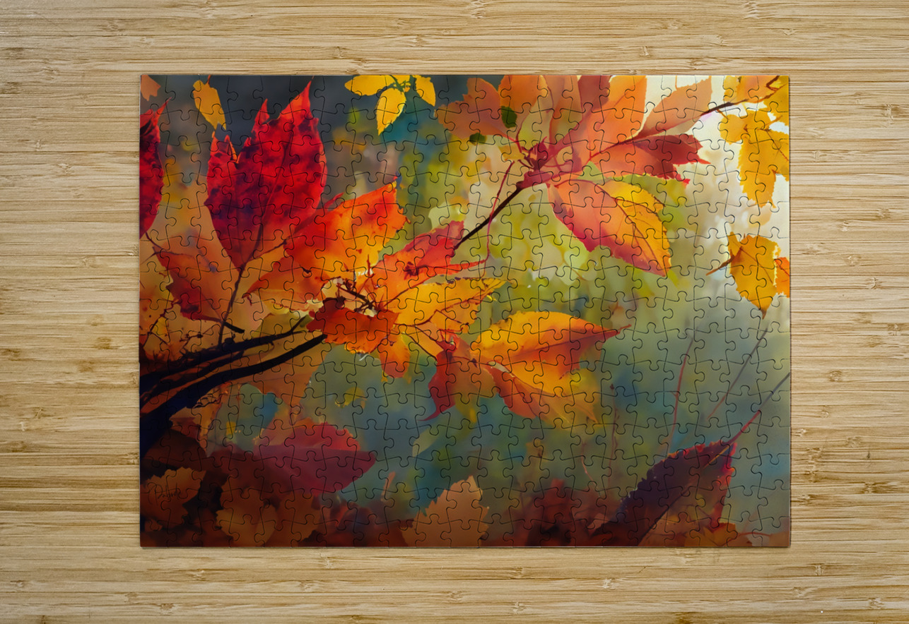 Fall Leaves in the Mist II Pabodie Art Puzzle printing
