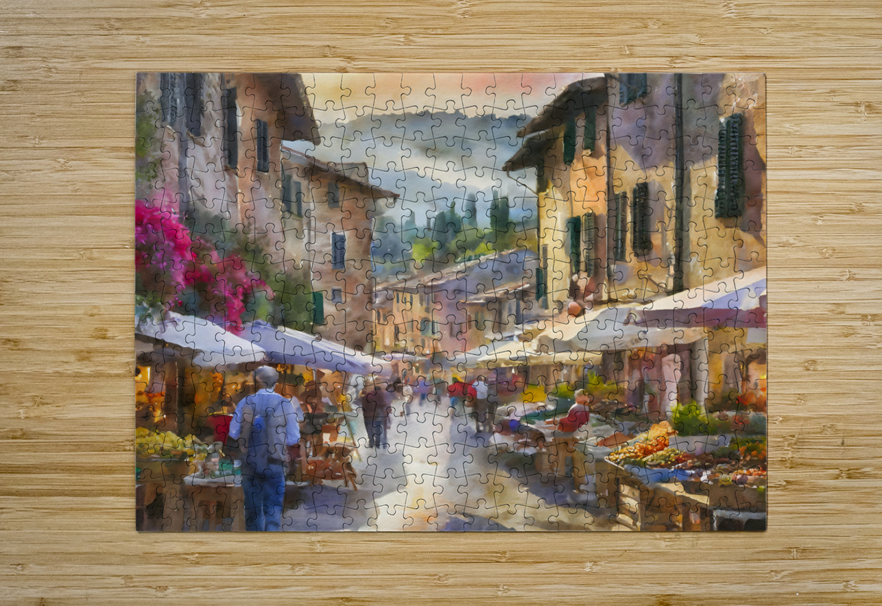 Tuscany Farmers Market Pabodie Art Puzzle printing