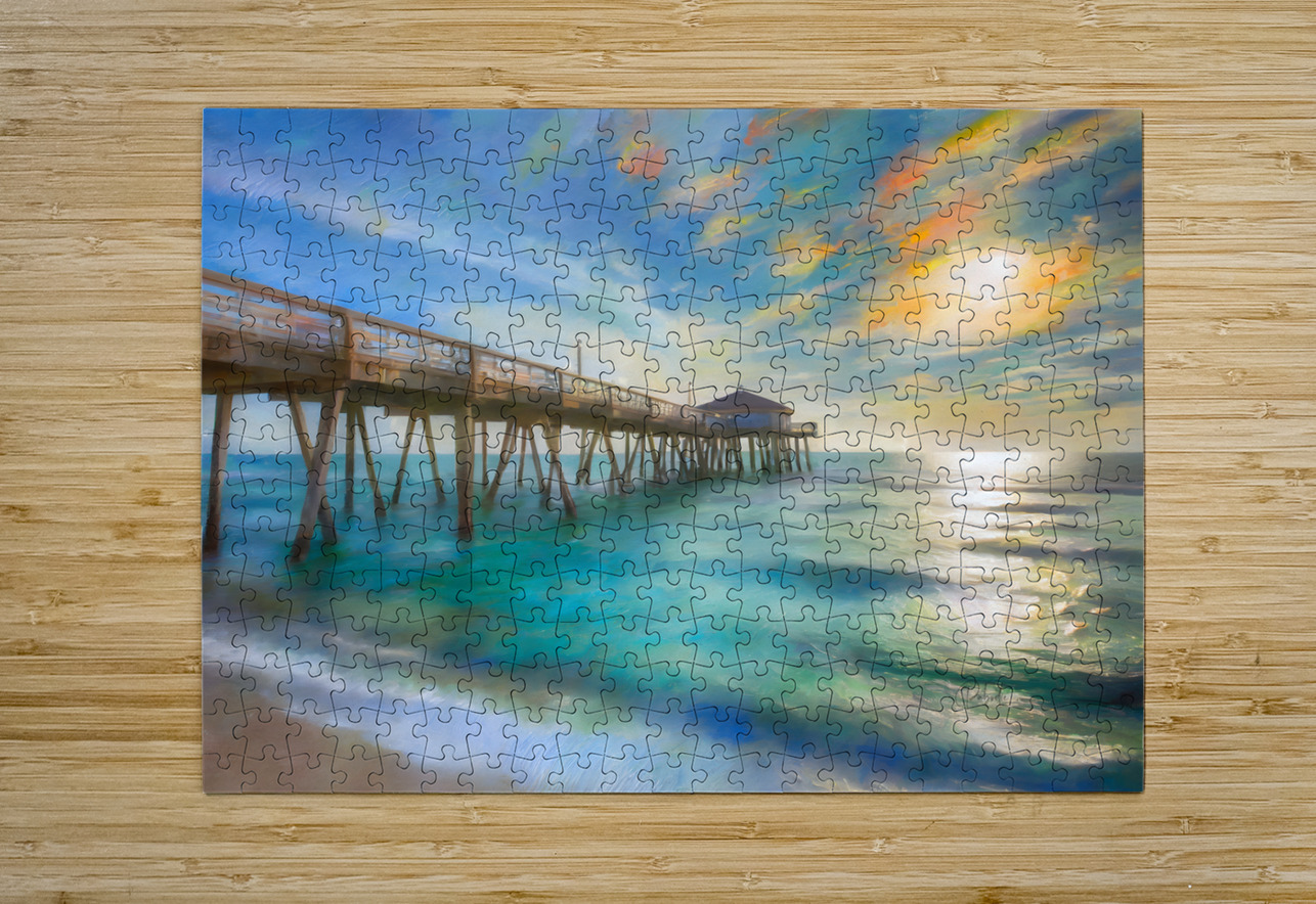 Florida FIshing Pier Pabodie Art Puzzle printing