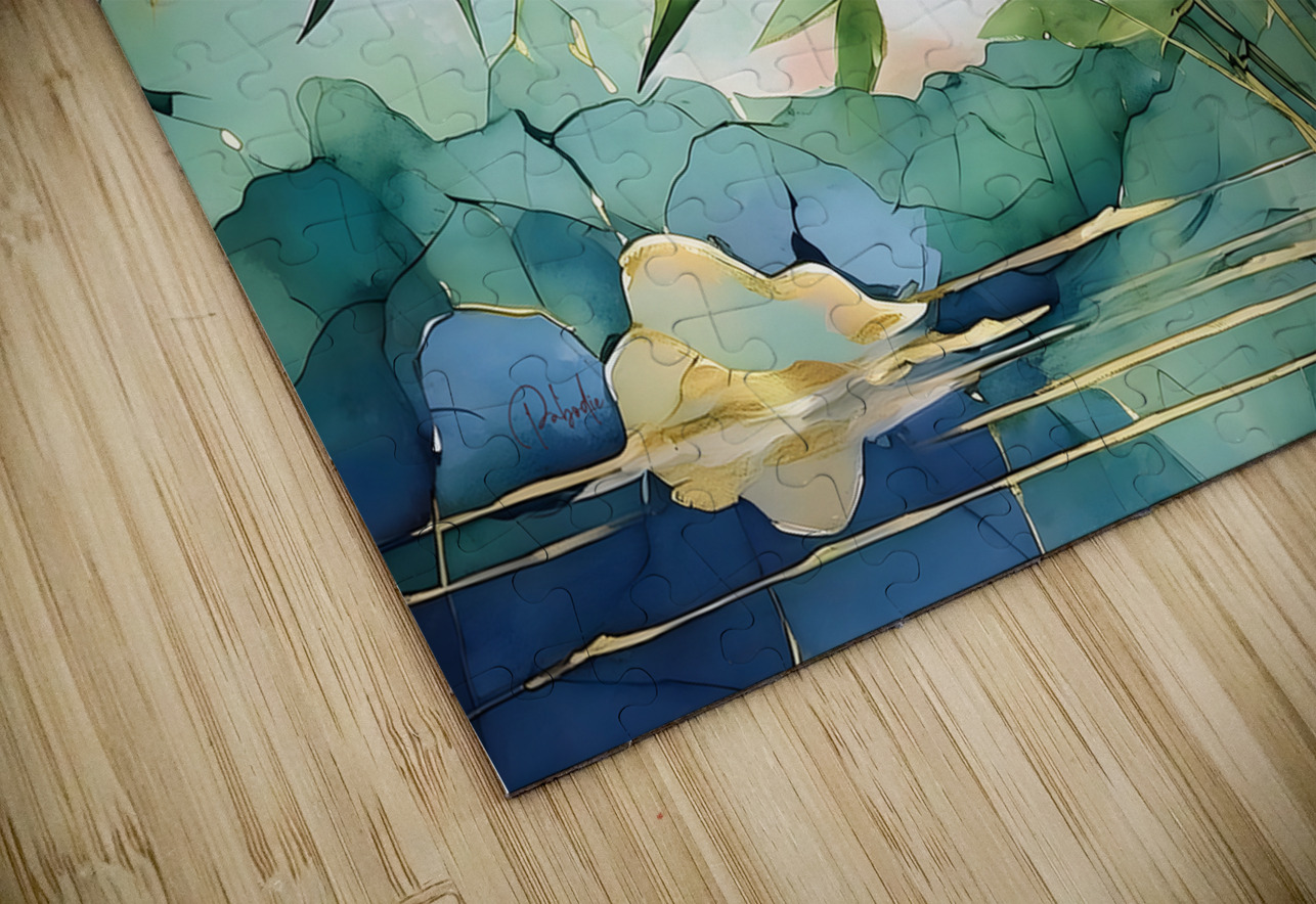Bamboo Leaves in Water Pabodie Art Puzzle