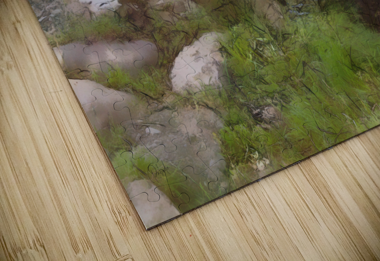 Cobblestone Arched Foot Bridge Pabodie Art Puzzle