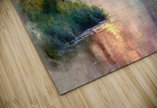 Foggy Sunrise Reflections Pabodie Art puzzle