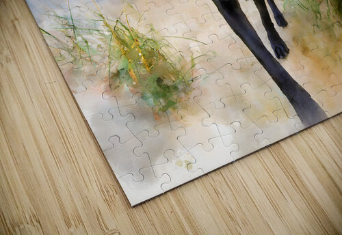 Black Lab Living His Best Life Pabodie Art puzzle