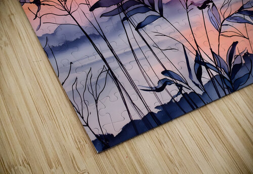 The Setting Sun Ink Wash Pabodie Art puzzle