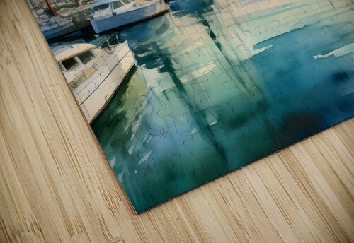 San Diego Bay Watercolor Pabodie Art puzzle