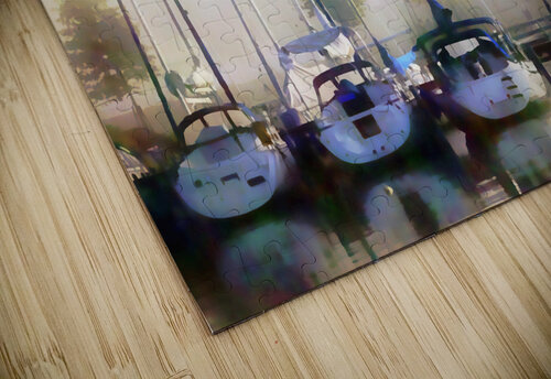 Foggy Marina Morning Pabodie Art puzzle