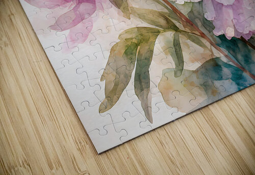 Peonies Watercolor Pabodie Art puzzle