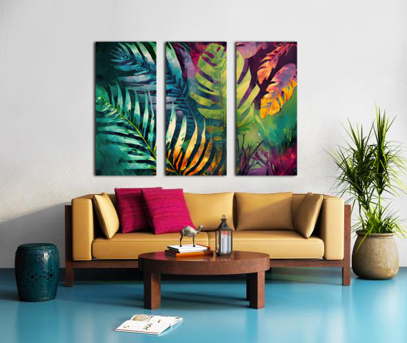Tropical Palms IV Split Canvas print