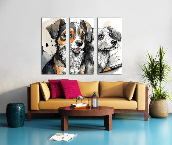 Puppy Pals Split Canvas print