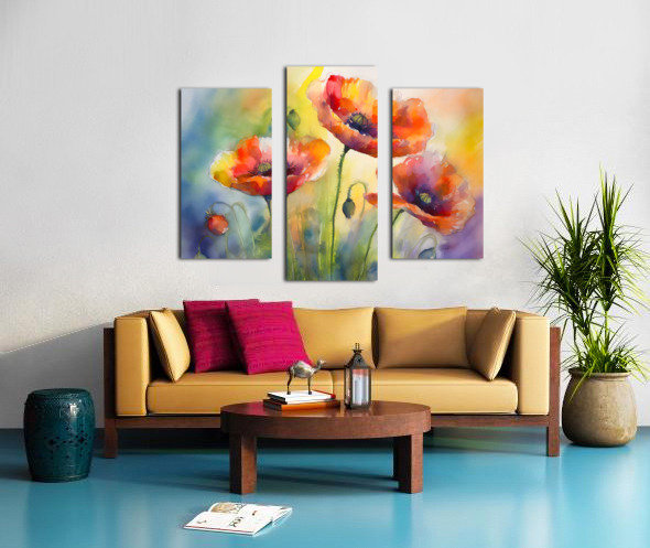 Dancing Poppies Canvas print