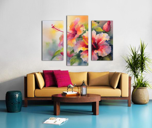 Just For Today Hibiscus Canvas print