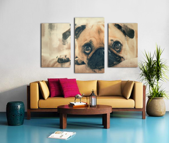 Pug Puppy Portrait Canvas print