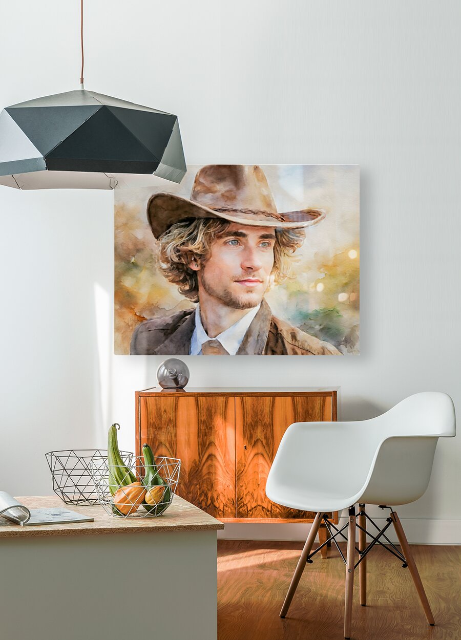 Always a Cowboy  HD Metal print with Floating Frame on Back