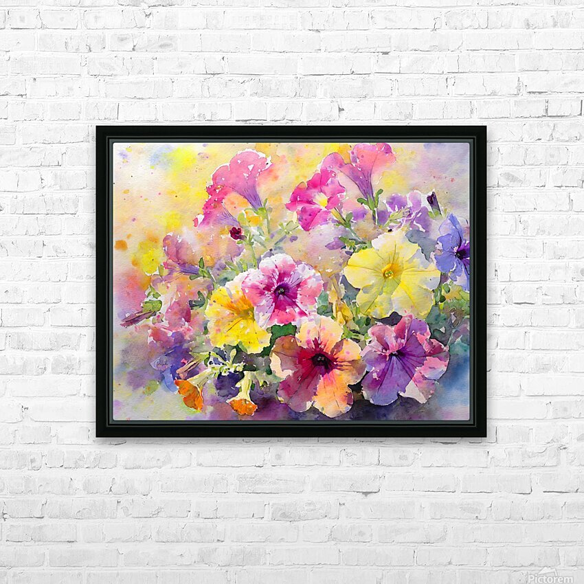 Petunia Party HD Sublimation Metal print with Decorating Float Frame (BOX)