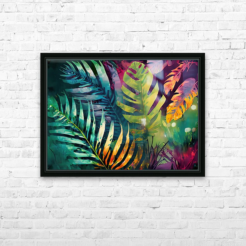 Tropical Palms IV HD Sublimation Metal print with Decorating Float Frame (BOX)