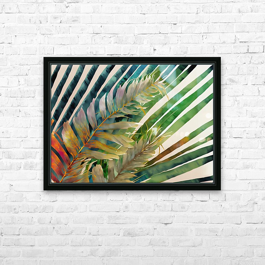 Tropical Palms I HD Sublimation Metal print with Decorating Float Frame (BOX)