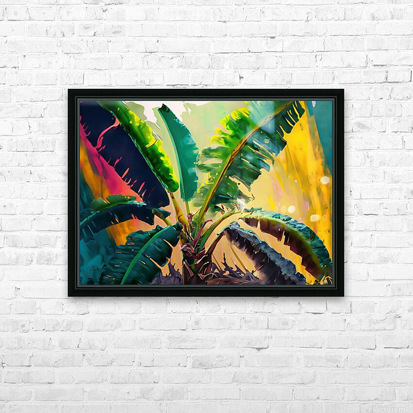 Banana Tree I HD Sublimation Metal print with Decorating Float Frame (BOX)