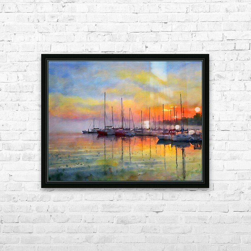 Red Sky in the Morning HD Sublimation Metal print with Decorating Float Frame (BOX)