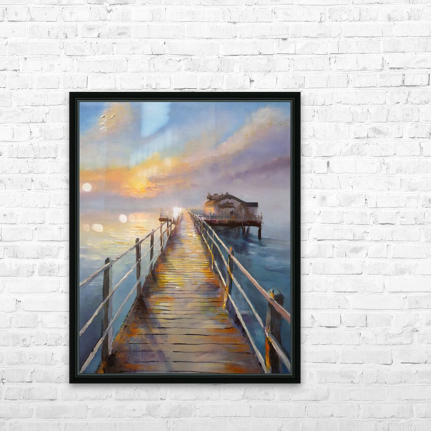 Bait Shop on the Pier HD Sublimation Metal print with Decorating Float Frame (BOX)