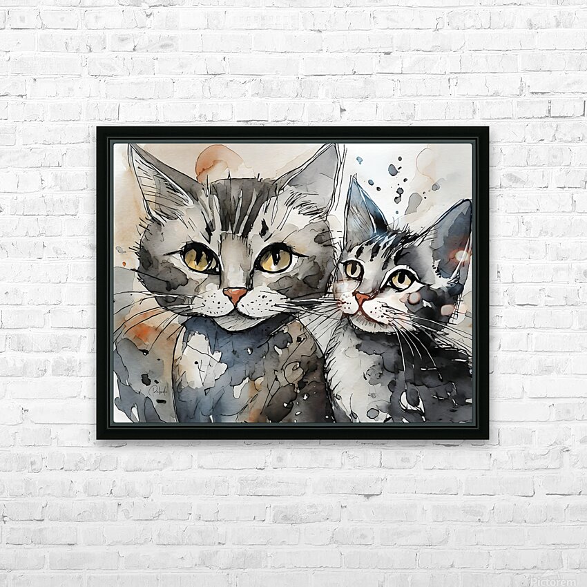 Kitty Crew HD Sublimation Metal print with Decorating Float Frame (BOX)