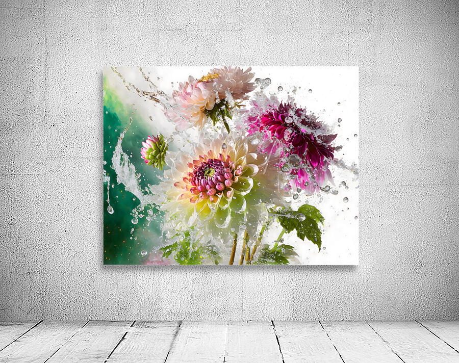A Splash of Dahlias Wall Preview