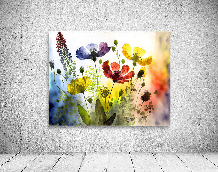 Wildflowers In Watercolor Wall Preview