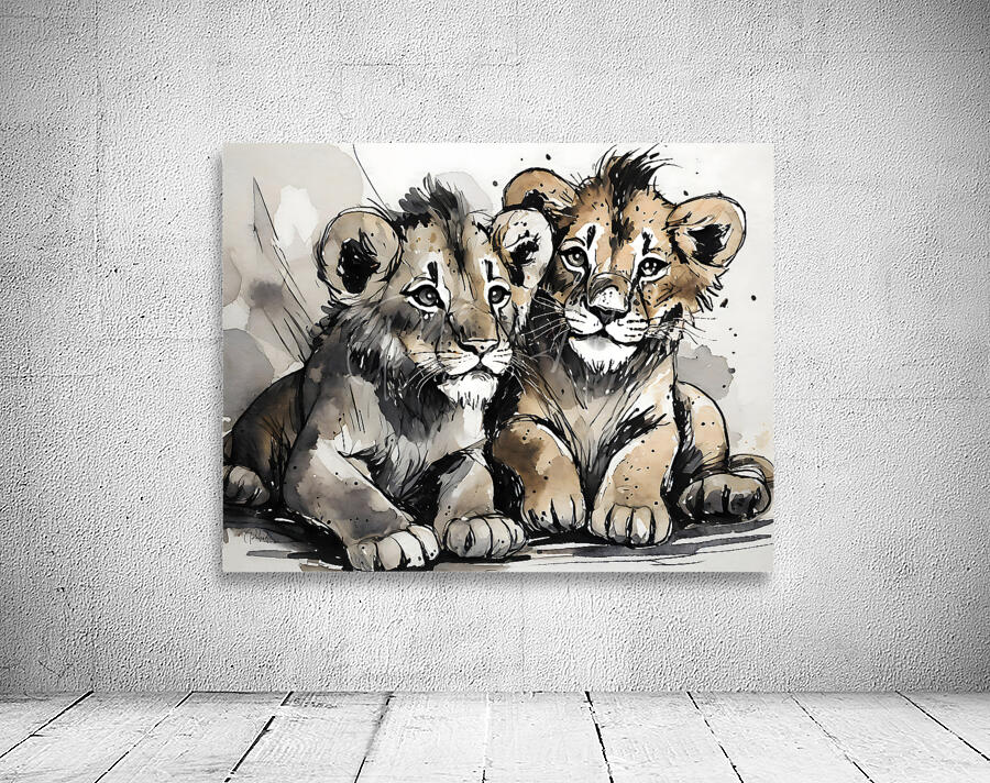 Little Lion Cubs Wall Preview