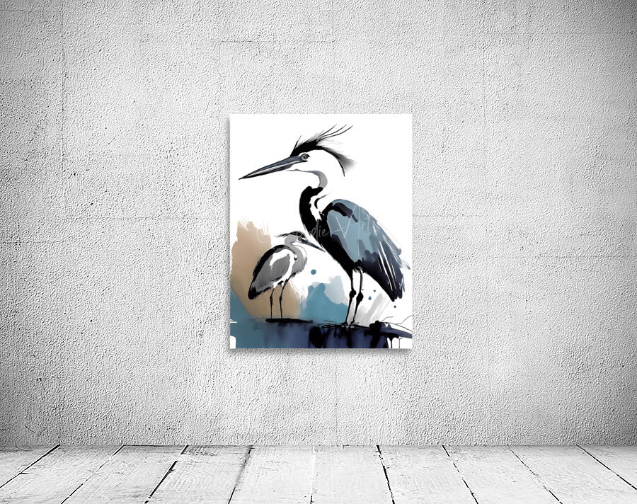 The Blue Heron and the Egret Wall Preview