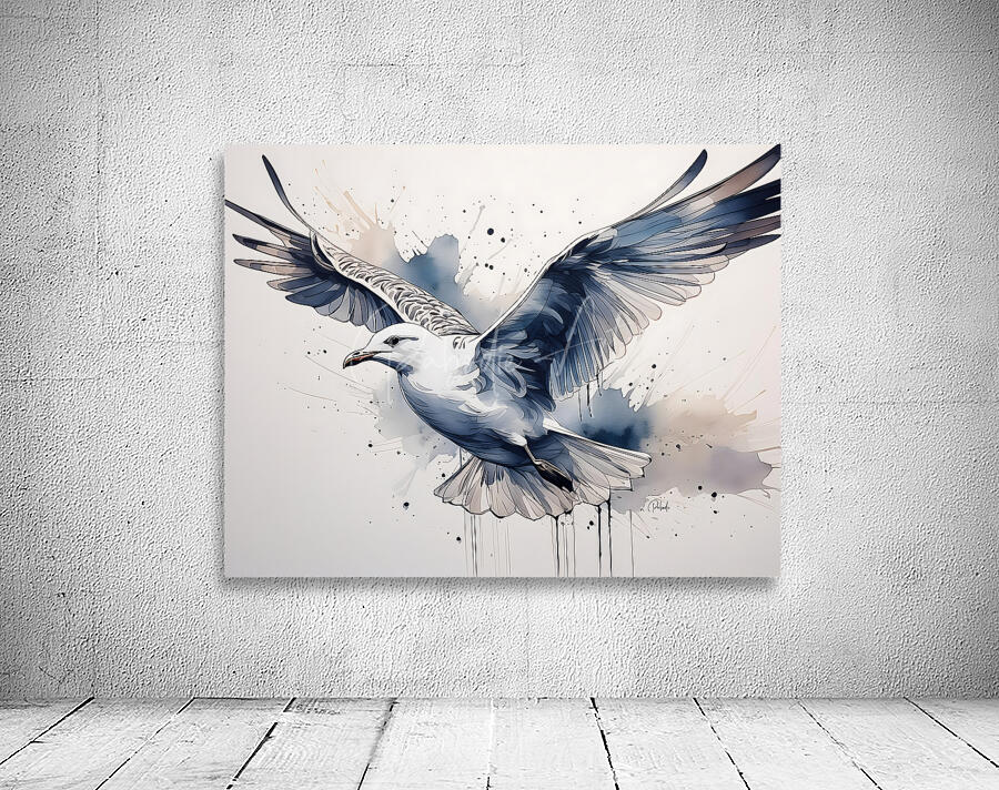 Sea Gull Ink Wash Wall Preview