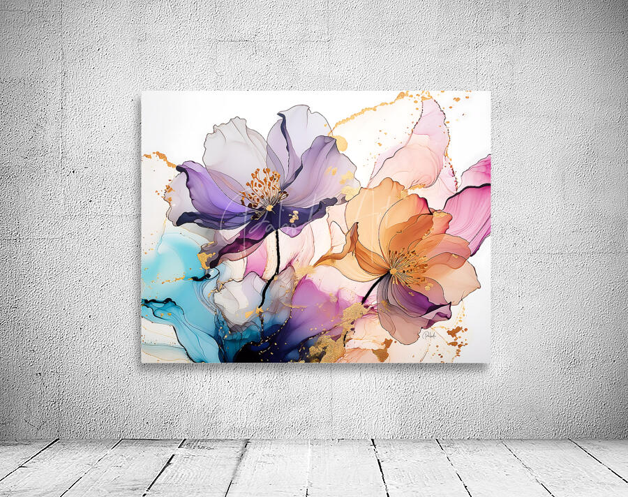 Beautiful Blended Florals Wall Preview