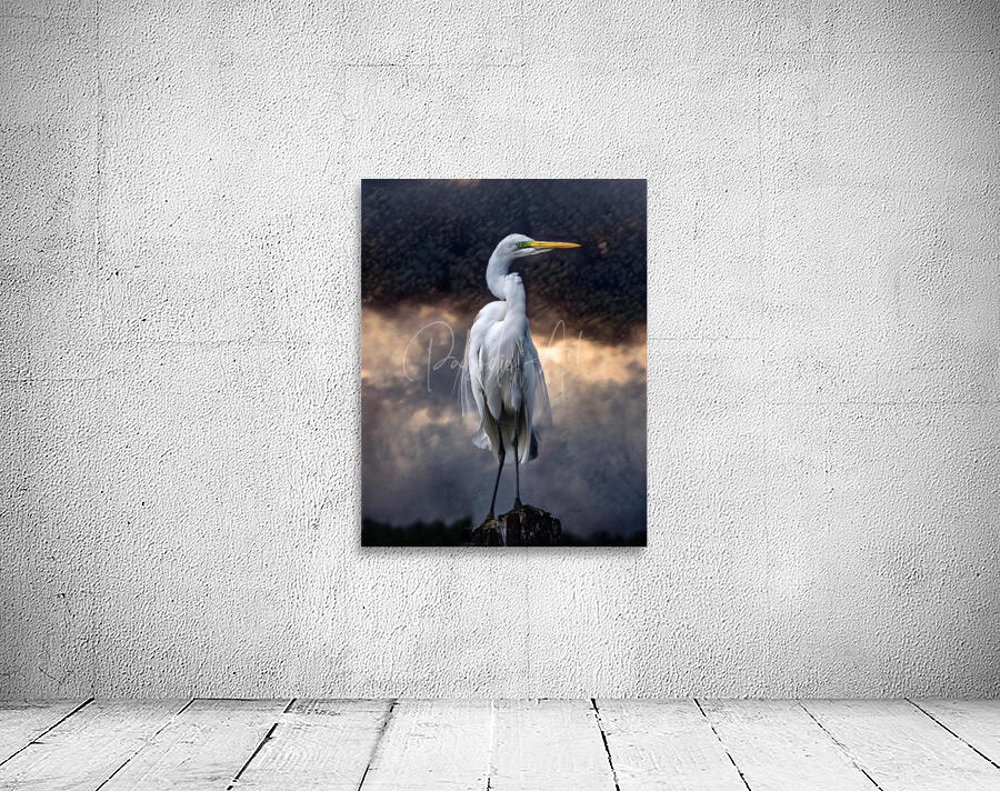 Egret Standing Tall Wall Preview