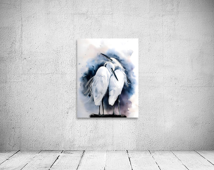 Egret Love Inkwash Wall Preview