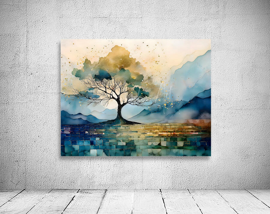 Golden Tree Mosiac Wall Preview