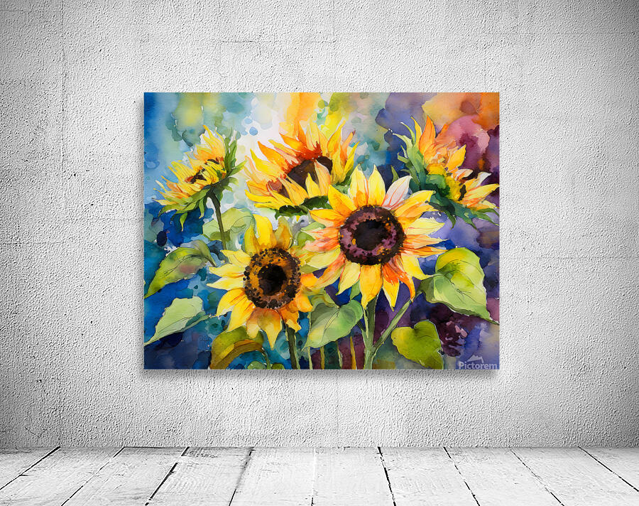 Sunflowers and Colors Wall Preview