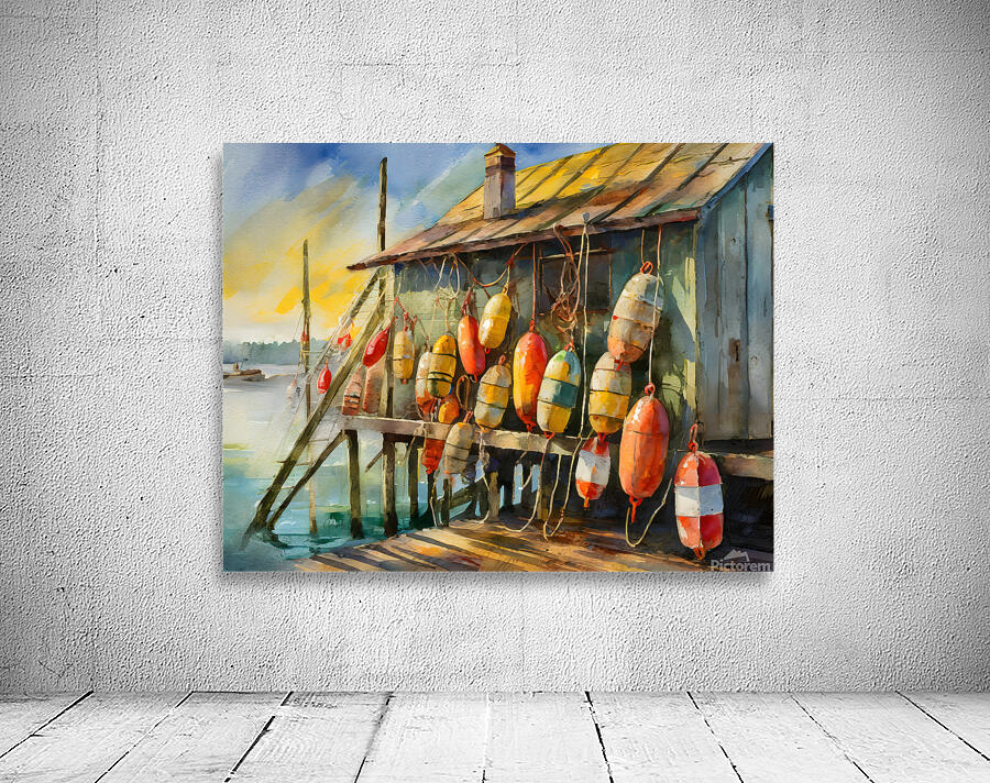 Lobster Buoy Shack by Pabodie Art