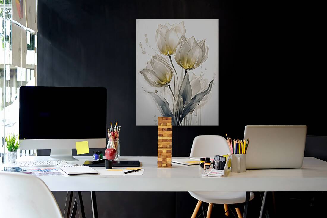 Golden Tulips Reproduction