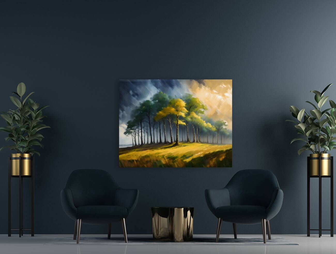 The Light Over The Tree Copse Reproduction