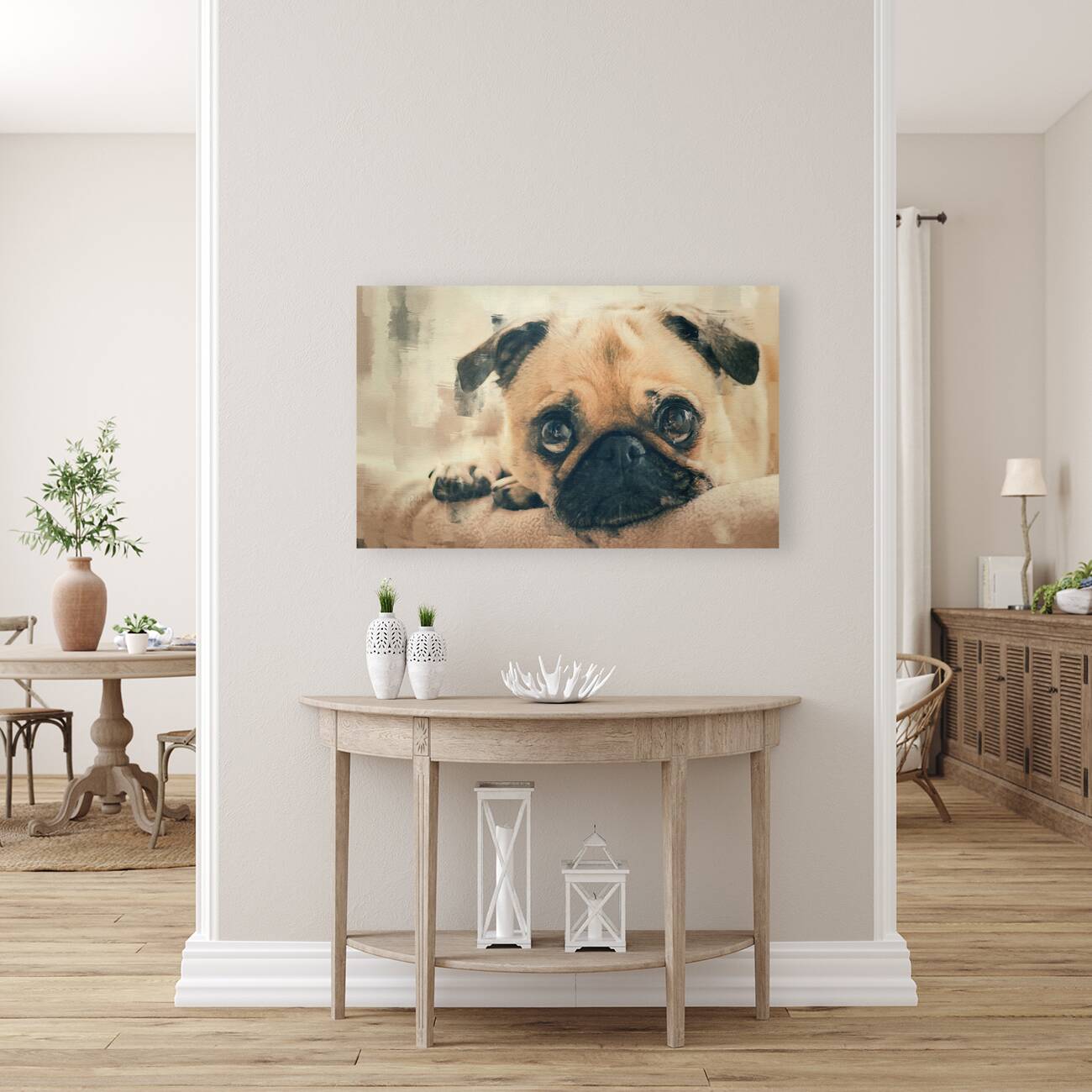 Pug Puppy Portrait Reproduction