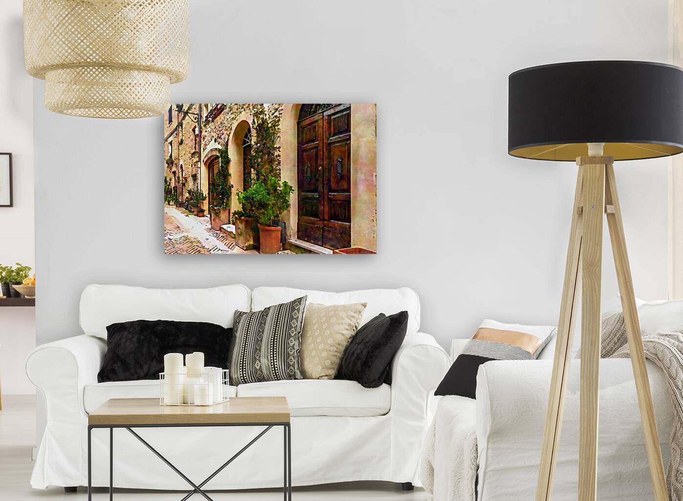 Stone Arched Doors Along the Way Reproduction