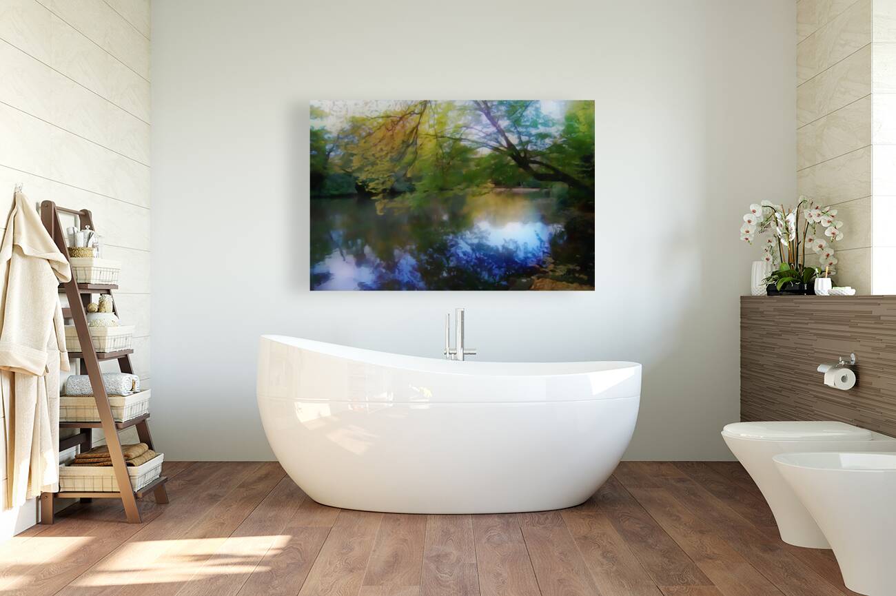 Sunrise Colors Reflecting Across The Lake Reproduction