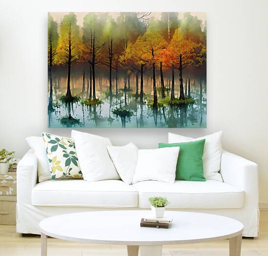 Cypress Trees in the Swamp II Reproduction
