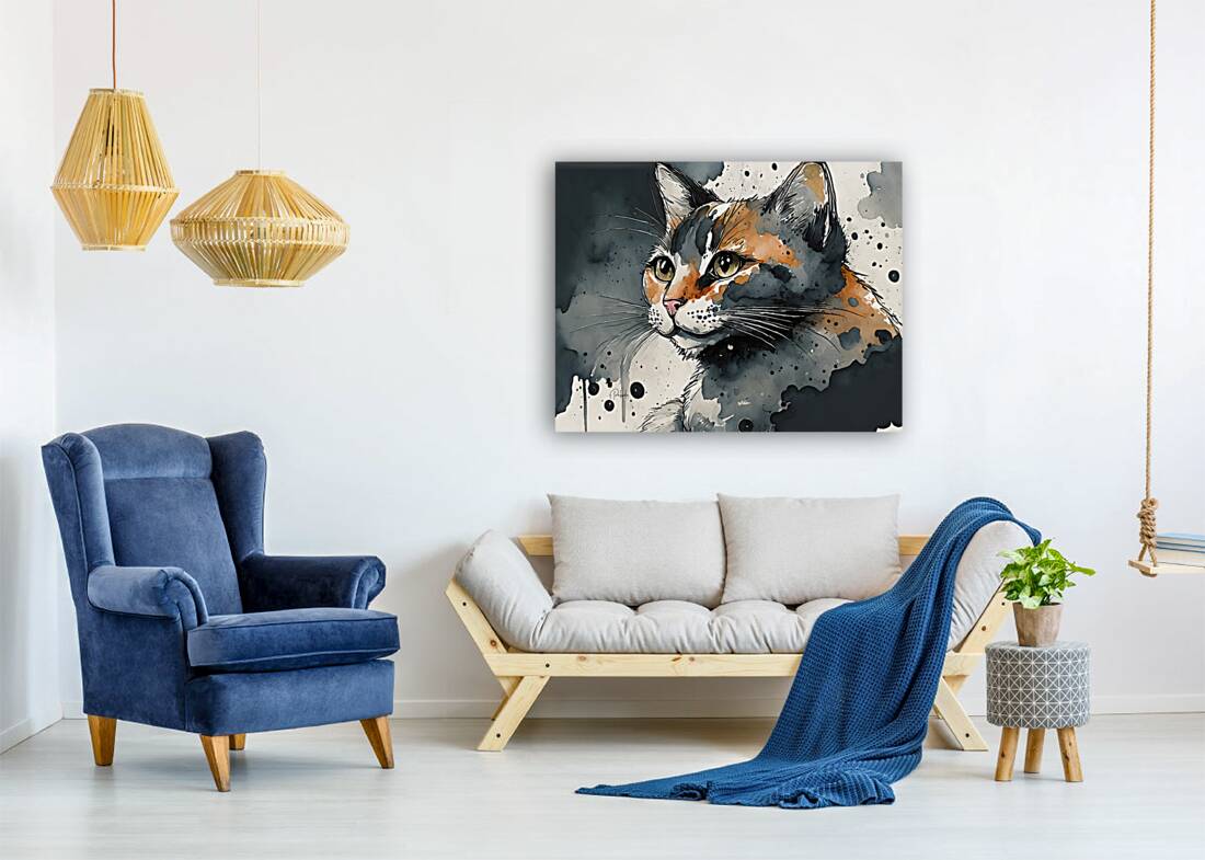 The Classic Cat Stare Reproduction