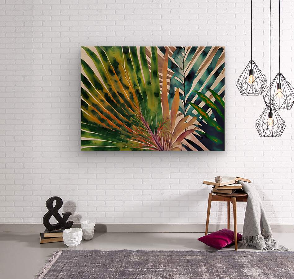 Tropical Palms II  Wood print
