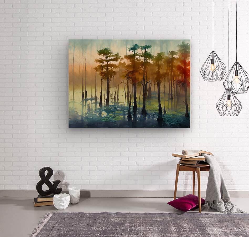 Cypress Trees in the Swamp  Wood print