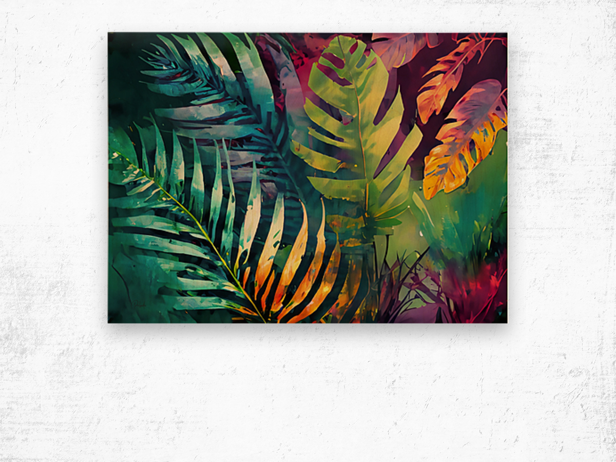 Tropical Palms IV Wood print