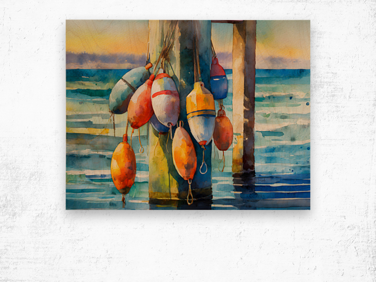 The Buoys of Summer Wood print