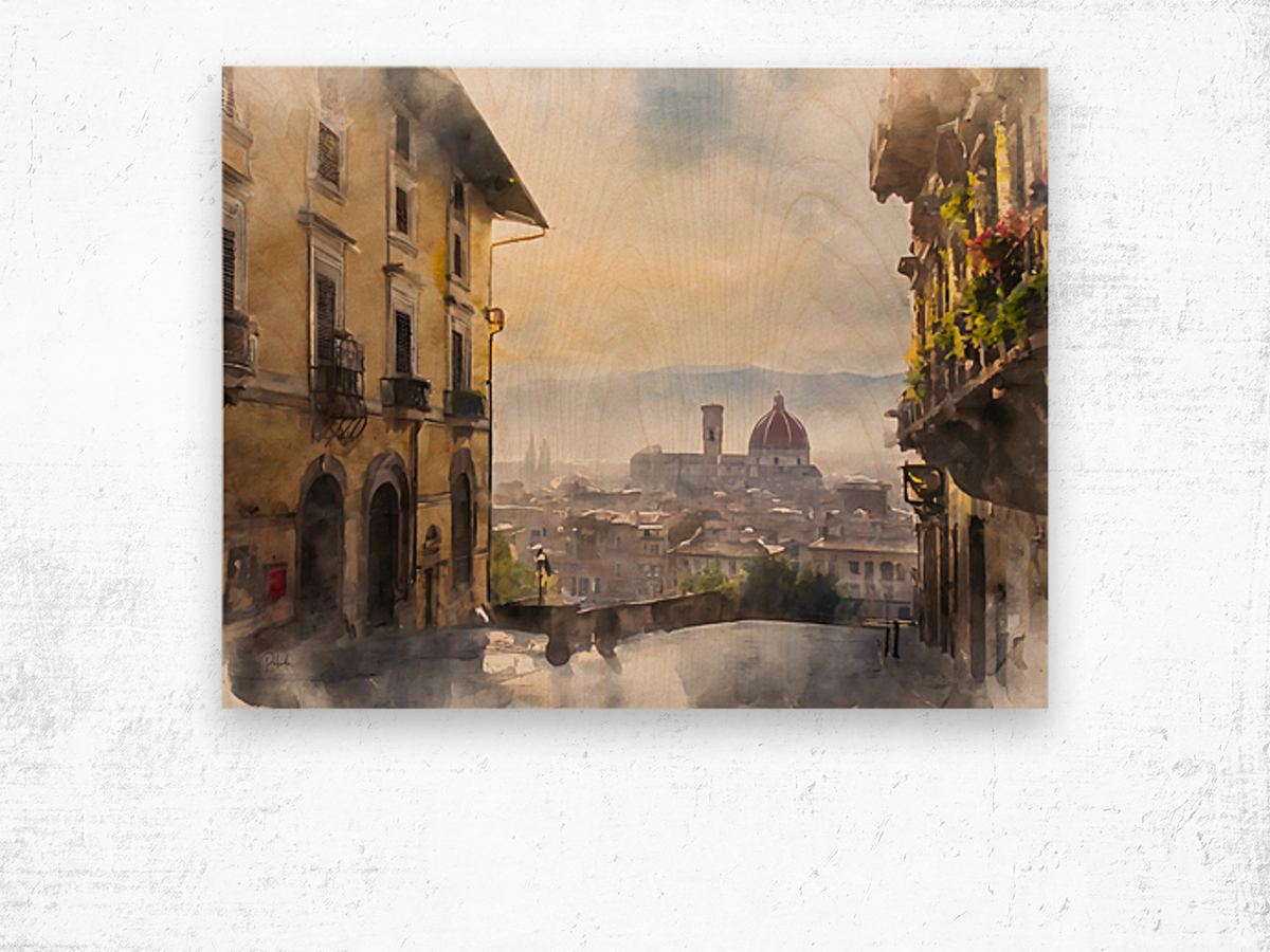 Florence Italy City View Wood print